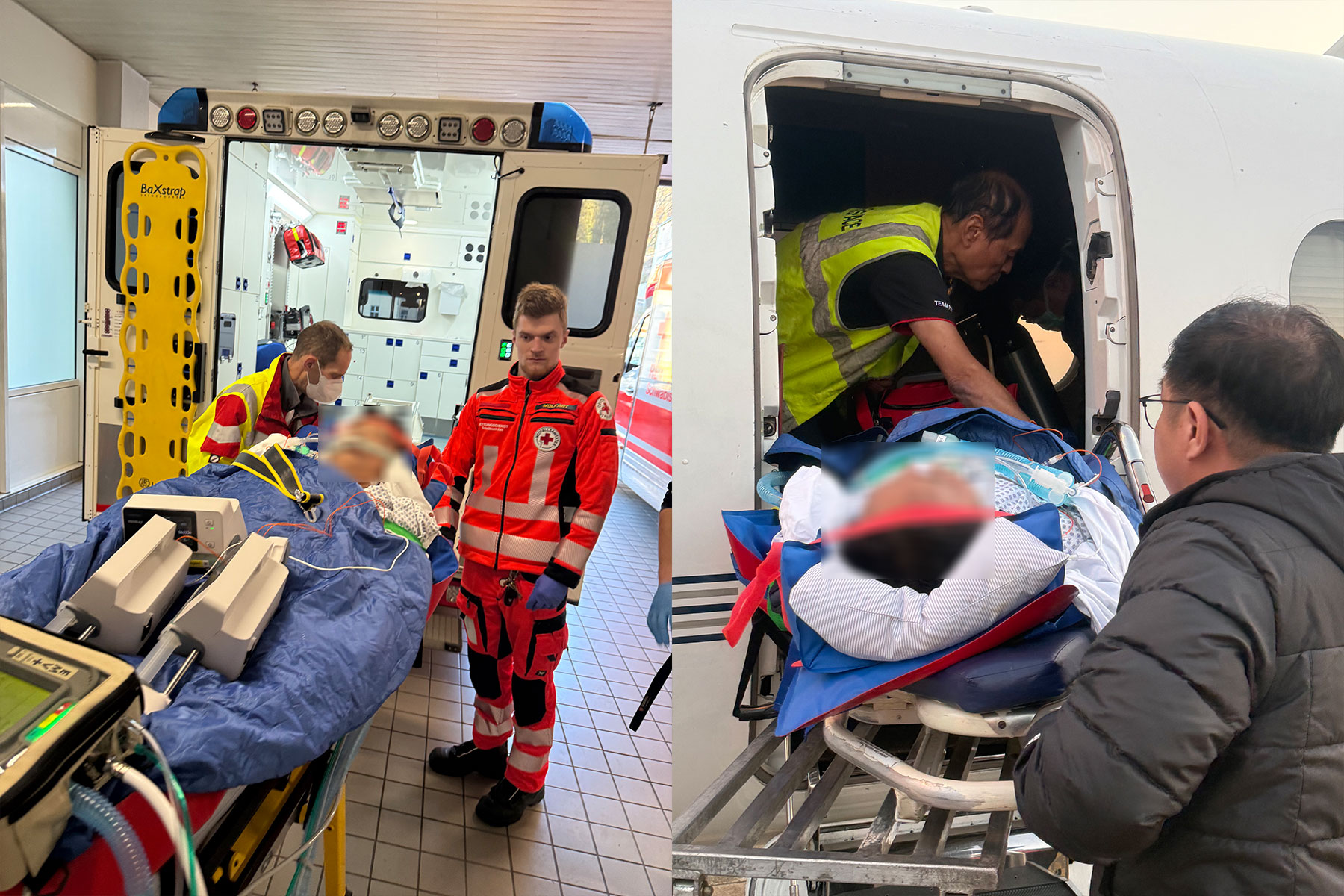 Long-distance international air ambulance mission